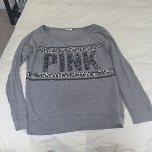 PINK Victoria's Secret Heather Gray Top